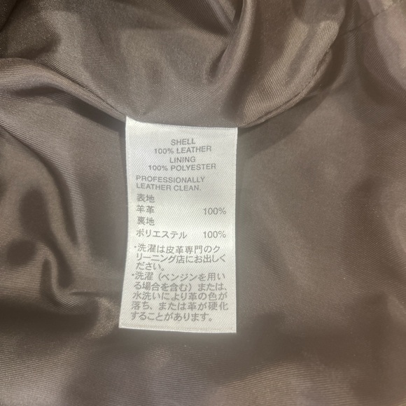 Classiques Entier Dark Brown 100% Leather Blazer Jacket Women’s Size 6 office - Picture 8 of 9